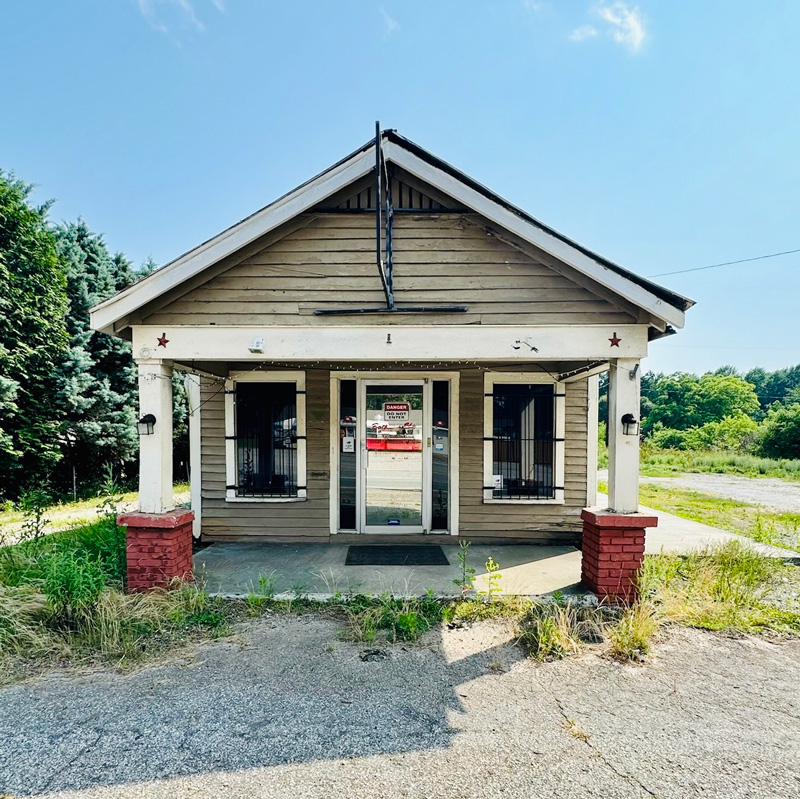before rundown commercial building restoration